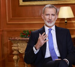 Su Majestad el Rey durante su Mensaje de Navidad